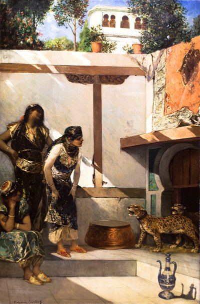Sulttaanin palatsin sisäpiha tekijältä Jean Joseph Benjamin Constant