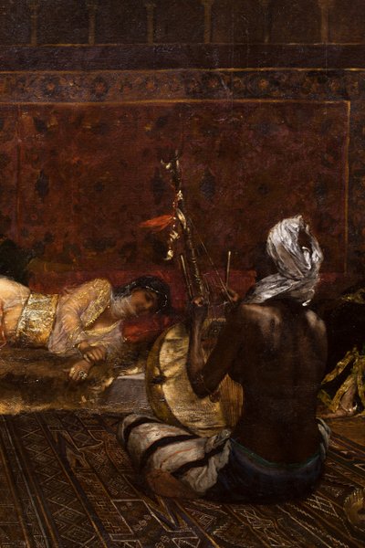 Haremin sisätilat Marokossa (yksityiskohta) tekijältä Jean Joseph Benjamin Constant