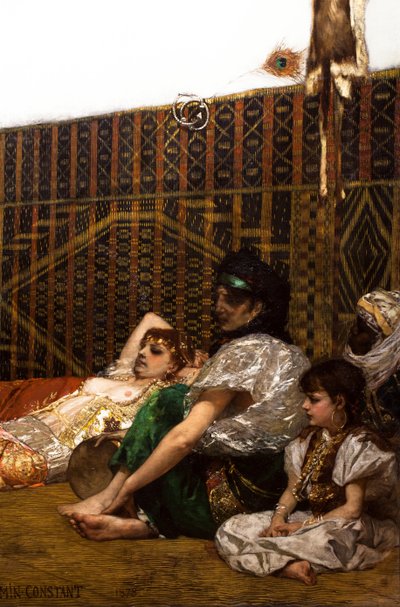 Haremin sisätilat Marokossa (yksityiskohta) tekijältä Jean Joseph Benjamin Constant