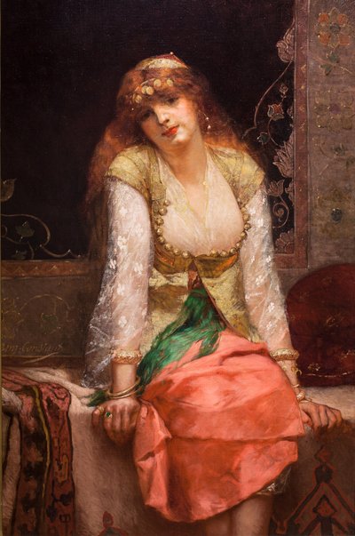 Itämainen kauneus, ennen vuotta 1880 tai sen tienoilla (Öljy kankaalle) tekijältä Jean Joseph Benjamin Constant