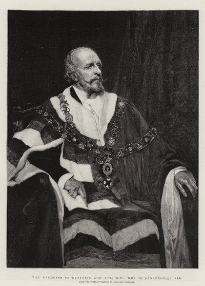 Dufferinin markiisi ja Ava, KP, joka on vaarallisesti sairas tekijältä Jean Joseph Benjamin Constant