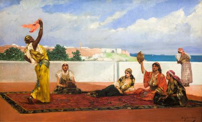 Huivitanssi, n. 1880 (Öljy kankaalle) tekijältä Jean Joseph Benjamin Constant