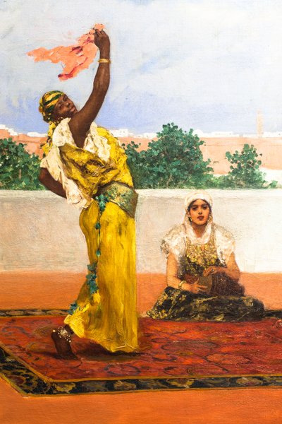 Huivitanssi, n. 1880 (Öljy kankaalle) tekijältä Jean Joseph Benjamin Constant