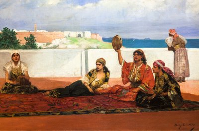 Huivitanssi, n. 1880 (Öljy kankaalle) tekijältä Jean Joseph Benjamin Constant