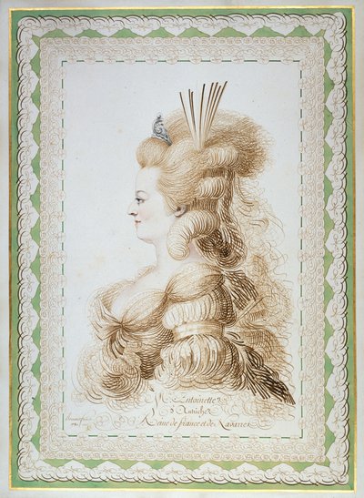Muotokuva Marie Antoinettesta 1755-1793, Itävallan arkkiherttuattaresta ja Ranskan kuningattaresta..., 1780. tekijältä Jean Joseph Bernard