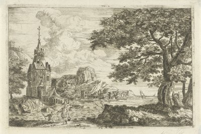 Kalastajat kirkossa rannikolla tekijältä Jean Joseph Hanson