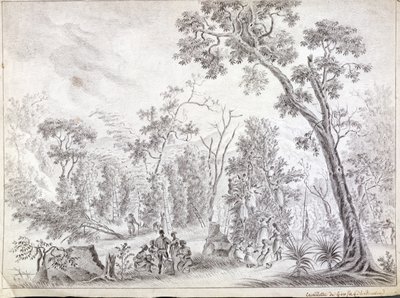 Neilikan korjuu La Reunionissa 1800-luvun alussa tekijältä Jean Joseph Patu de Rosemont
