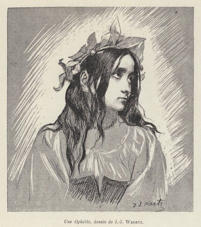 Ophelia (litho) tekijältä Jean Joseph Weerts