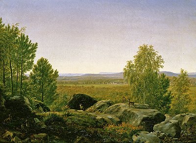 Maisema aamunkoitteessa (öljy kankaalle) tekijältä Jean Joseph Xavier Bidauld