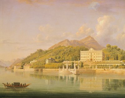 Villa Carlotta Tremezzossa Comojärven rannalla, kirjoittanut Jean-Joseph-Xavier Bidauld (1758-1846), Italia tekijältä Jean Joseph Xavier Bidauld