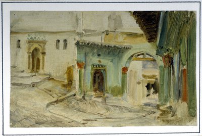 Kahvila nimeltä "" de Fromentin", Alger, Lecomte du Nouy (1842 - 1923), 1800-luvun loppu tekijältä Jean Jules Antoine Lecomte du Nouy