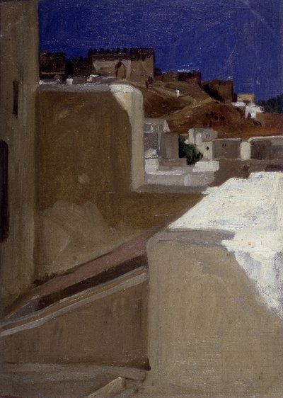 Lecomte du Nouyn (1842-1923), Tangerin näkymä kasbahille (kasbah) terassiltani tekijältä Jean Jules Antoine Lecomte du Nouy