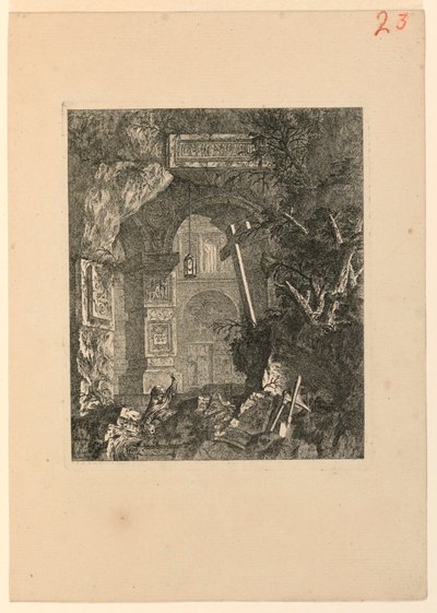 Saint-Francois (?) rauniomaisemassa tekijältä Jean Laurent Legeay