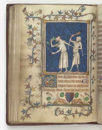 Luxemburgin Bonnen rukouskirja, Normandian herttuatar f.83v, ennen vuotta 1349 (käsikirjoitus) tekijältä Jean Le and workshop Noir