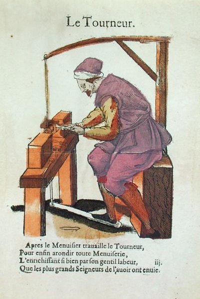 The Wood Turner (värikaiverrus) tekijältä Jean Leclerc