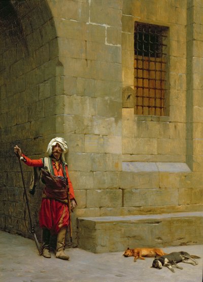 Arnaut ja koirat tekijältä Jean Leon Gerome