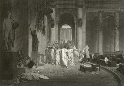 Julius Caesarin kuolema, 44 eKr. tekijältä Jean Leon Gerome