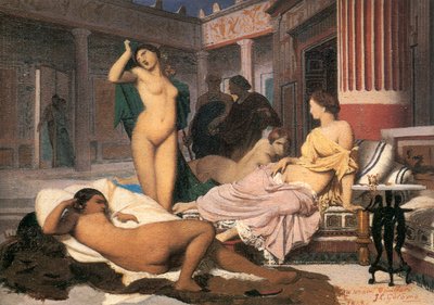 Kreikkalainen sisustusluonnos, 1848. tekijältä Jean Leon Gerome