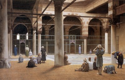 Interieur de mosquee en 1870 par Jean Leon Gerome Memorial taidegalleria Rochesterin yliopistossa tekijältä Jean Leon Gerome