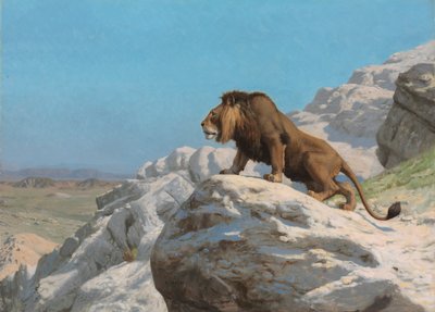 Leijona kellossa tekijältä Jean Leon Gerome