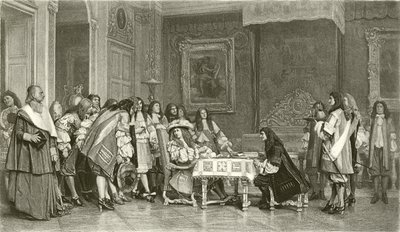 Moliere aamiaisella Louis XIV:n kanssa (syväpaino) tekijältä Jean Leon Gerome