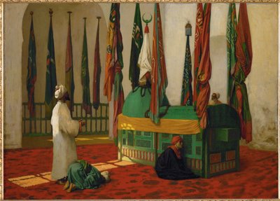 Rukous Sultan Quaytbayn mausoleumissa, Kairo (maalaus kankaalle) tekijältä Jean Leon Gerome
