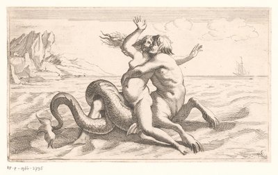Triton sieppaa naisen tekijältä Jean Lepautre (attributed to)