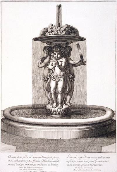 Louis Lerambertin suihkulähde Versaillesissa, 1673 tekijältä Jean Lepautre