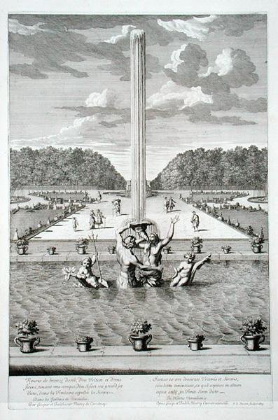 Suihkulähde Tritonin ja sireenien kanssa, Versailles tekijältä Jean Lepautre