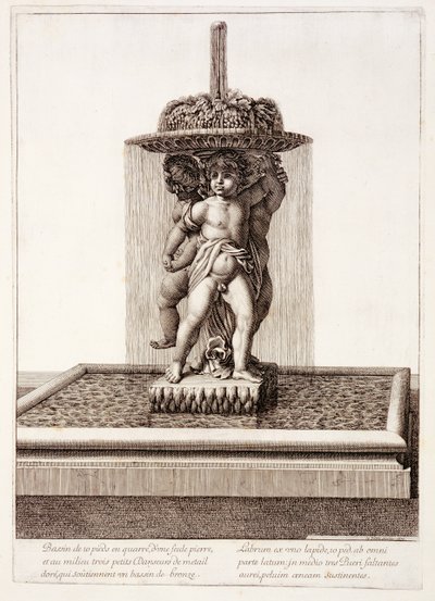 Suihkulähde, jossa on kolme kullattua tanssijaa Versailles