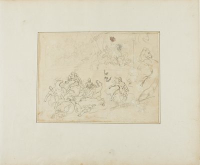 Luonnoksia ratsuväen taistelusta tekijältä Jean Louis André Théodore Géricault