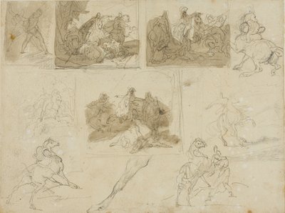 Luonnoksia ratsuväen taistelusta ja tutkimuksia vetohevosesta tekijältä Jean Louis André Théodore Géricault
