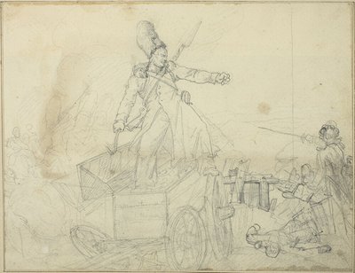 Tutkimus tykistön korsua varten tekijältä Jean Louis André Théodore Géricault