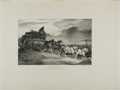 The Coal Wagon, levy 7 teoksesta Various Subjects Drawns from Life and on Stone (The English Suite). tekijältä Jean Louis André Théodore Géricault