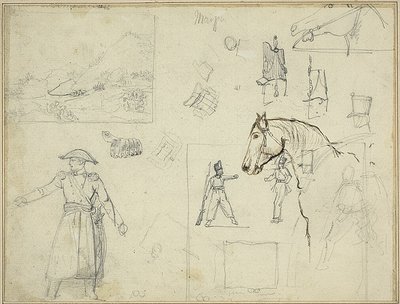 Erilaiset tutkimukset tekijältä Jean Louis André Théodore Géricault