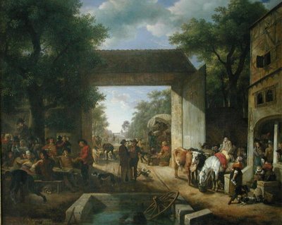 Markkinat majatalon portilla tekijältä Jean Louis De Marne