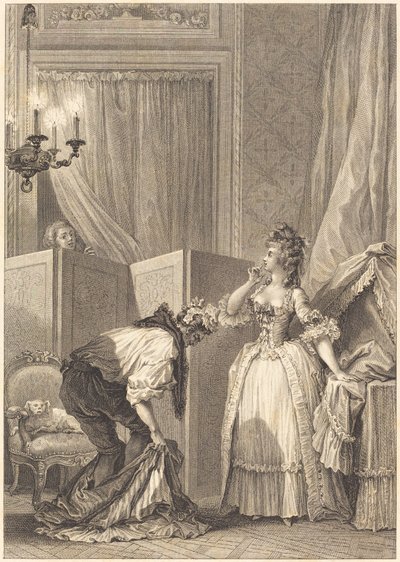 The Beaten ja Content Cuckold tekijältä Jean Louis Delignon and Antoine Jean Duclos after Jean Honoré Fragonard