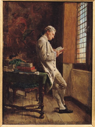 Valkoinen lukija, 1857 tekijältä Jean Louis Ernest Meissonier