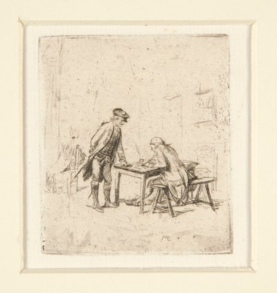 a The Report b Harlequin tekijältä Jean Louis Ernest Meissonier