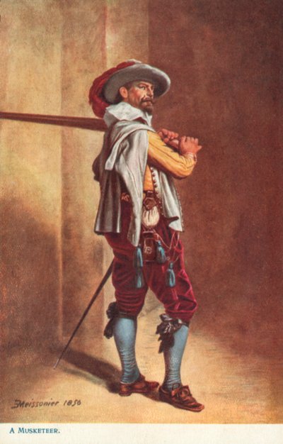 Muskettisoturi, Ludvig XIII:n aika tekijältä Jean Louis Ernest after Meissonier