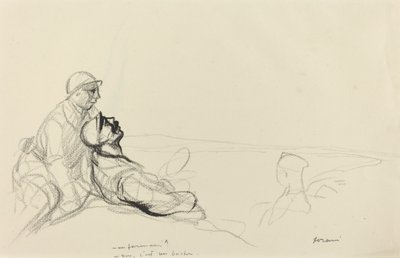- Maanviljelijä - ei, hän on boche., c. 19141919. tekijältä Jean Louis Forain