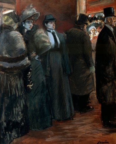 Teatterin aula, 1800-luvun loppu tai 1900-luvun alku. tekijältä Jean Louis Forain