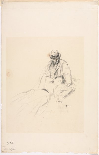 Idylli, 1800-luvun neljäs neljännes tai 1900-luvun ensimmäinen kolmas. tekijältä Jean Louis Forain