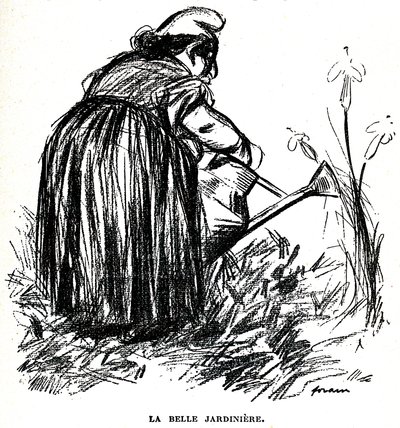 Ennen vuotta 1900 julkaistu antisemiittinen piirustus ""-sanomalehdessä Psst...! "" tekijältä Jean Louis Forain