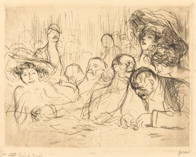 Pelipöydässä (ensimmäinen lautanen) tekijältä Jean Louis Forain