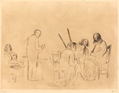 Ennen ehtoollista Emmauksessa (ensimmäinen lautanen) tekijältä Jean Louis Forain