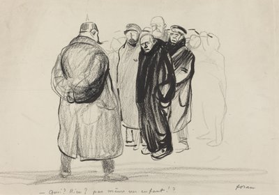 tyhjin käsin. Zeppelinin miehistö, luultavasti 1915. tekijältä Jean Louis Forain