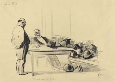 Se on Rauha. Etkö näe kepiä!, c. 1919. tekijältä Jean Louis Forain