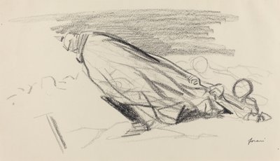 Ensimmäisen tunnin ne. Isä! missä olemme uudesta sodasta... ..., c. 19141919. tekijältä Jean Louis Forain