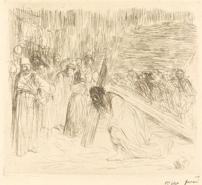 Kristus kantaa ristiä (viides levy) tekijältä Jean Louis Forain